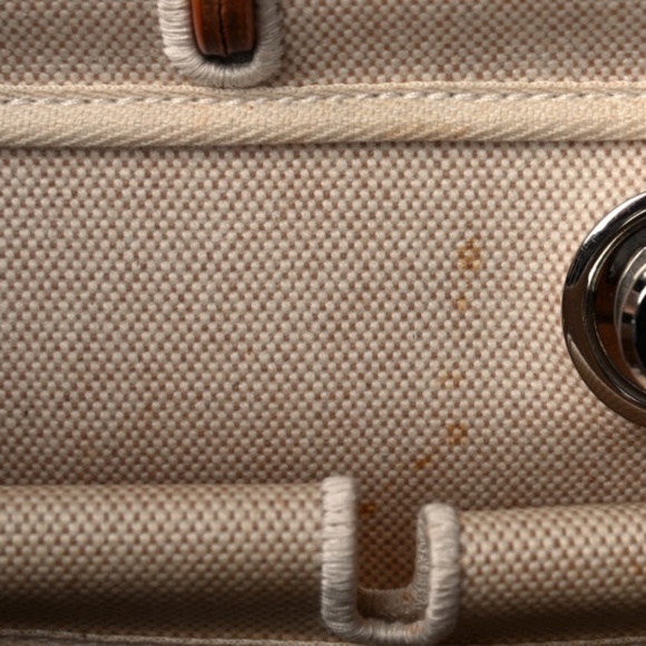 HERMES  Toile Vache Calfskin Herbag 30 PM Backpack Natural - Picture 12 of 12